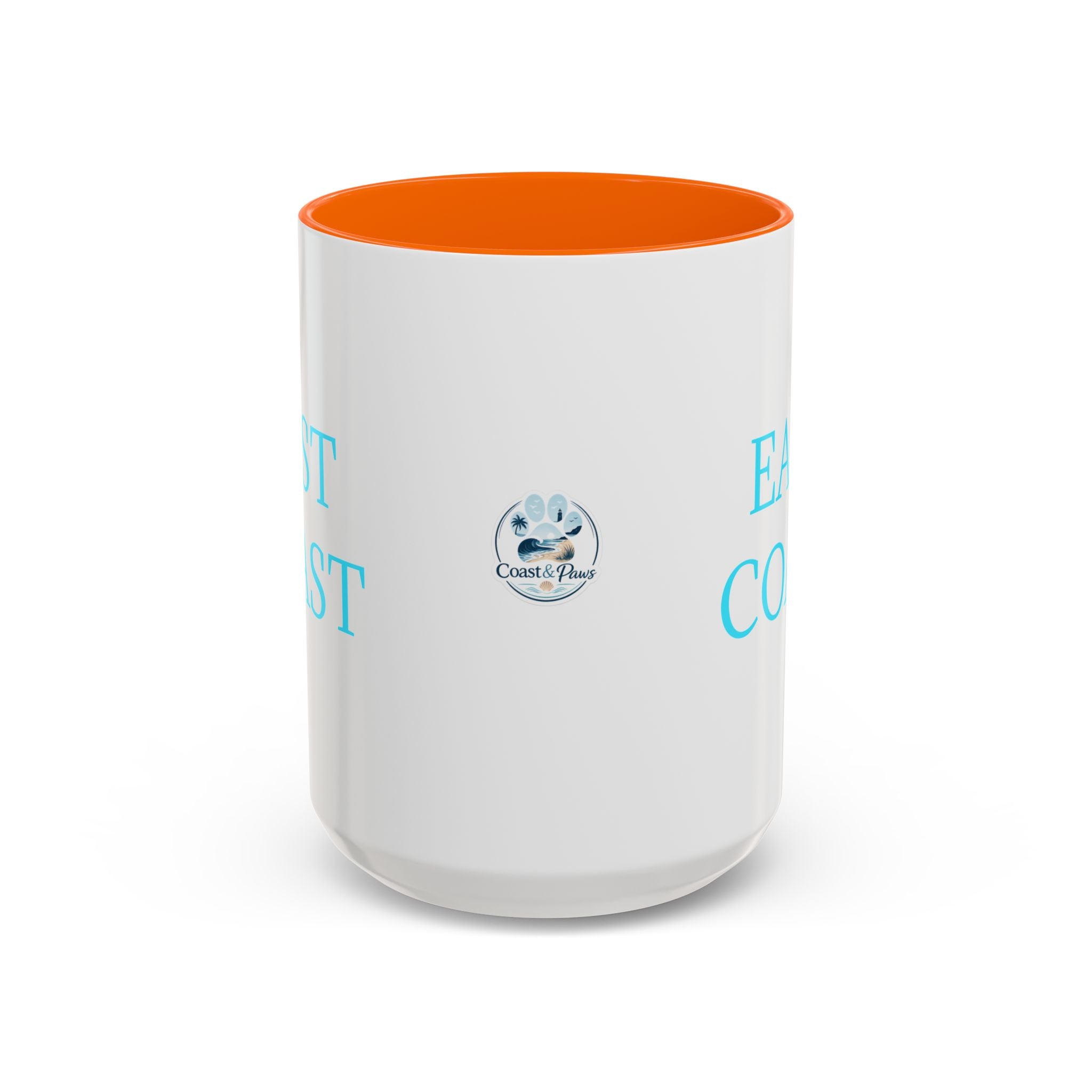 EAST Coast Coffee Mug — Coastal Blue Accent Ceramic Mug (11/15oz)
