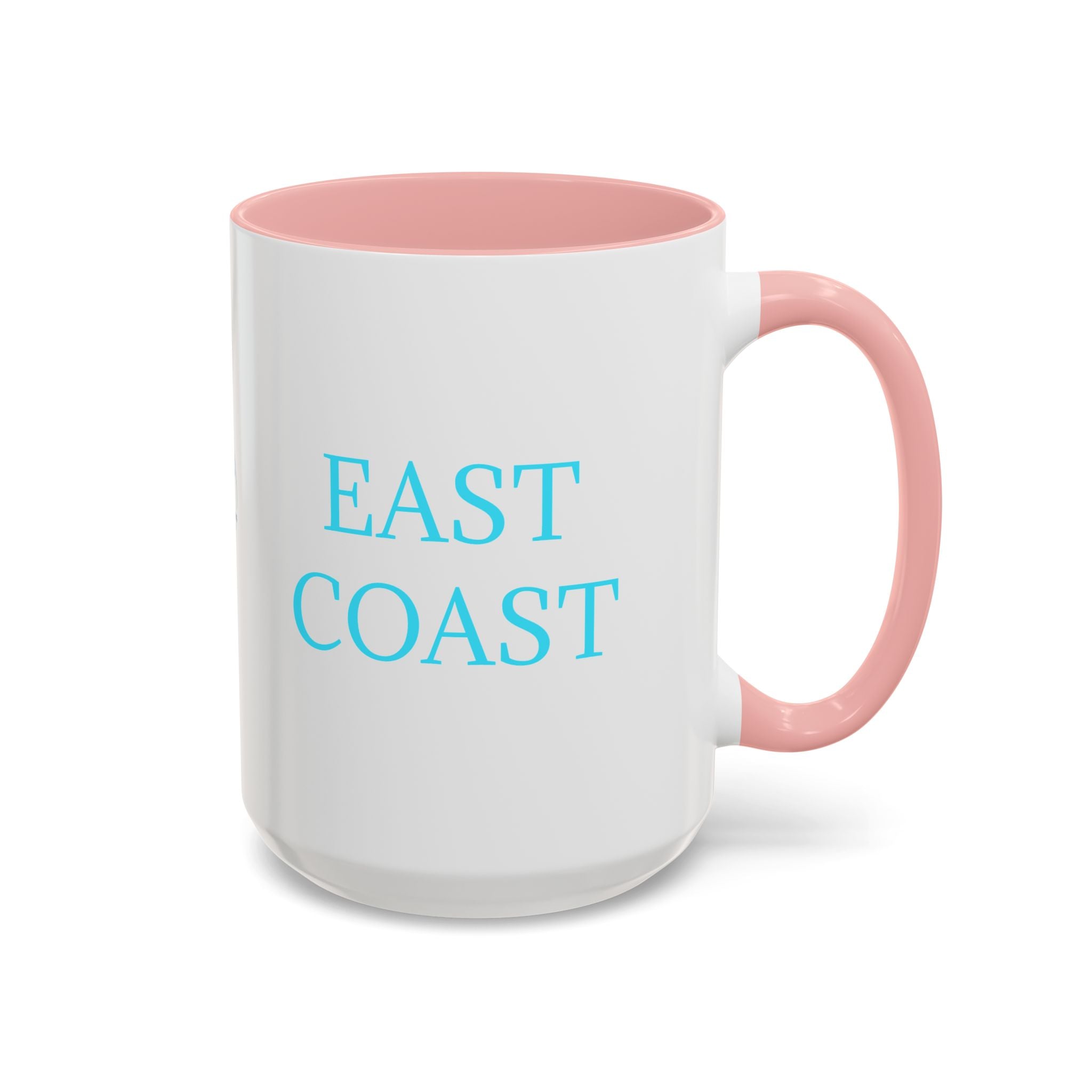 EAST Coast Coffee Mug — Coastal Blue Accent Ceramic Mug (11/15oz)