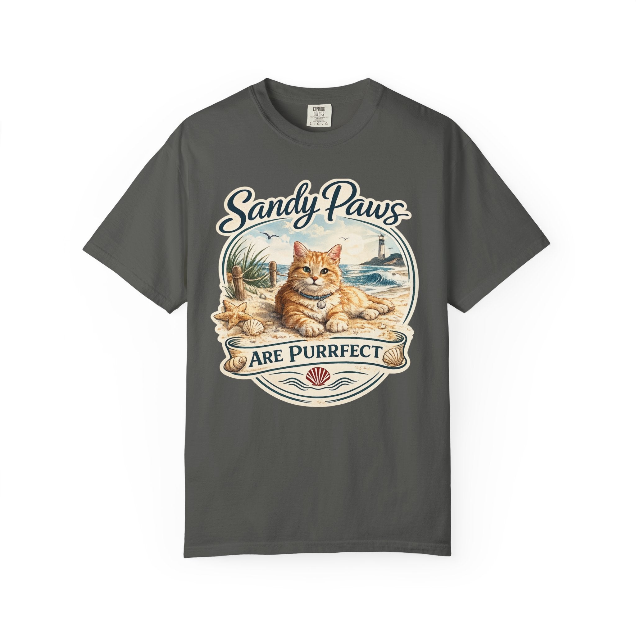 Sandy Paws Are Purrfect Beach Cat T-Shirt