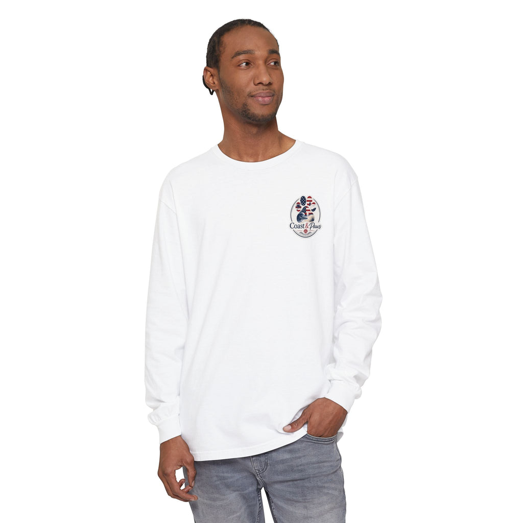 Patriotic Coast & Paws Signature Long Sleeve T‑Shirt