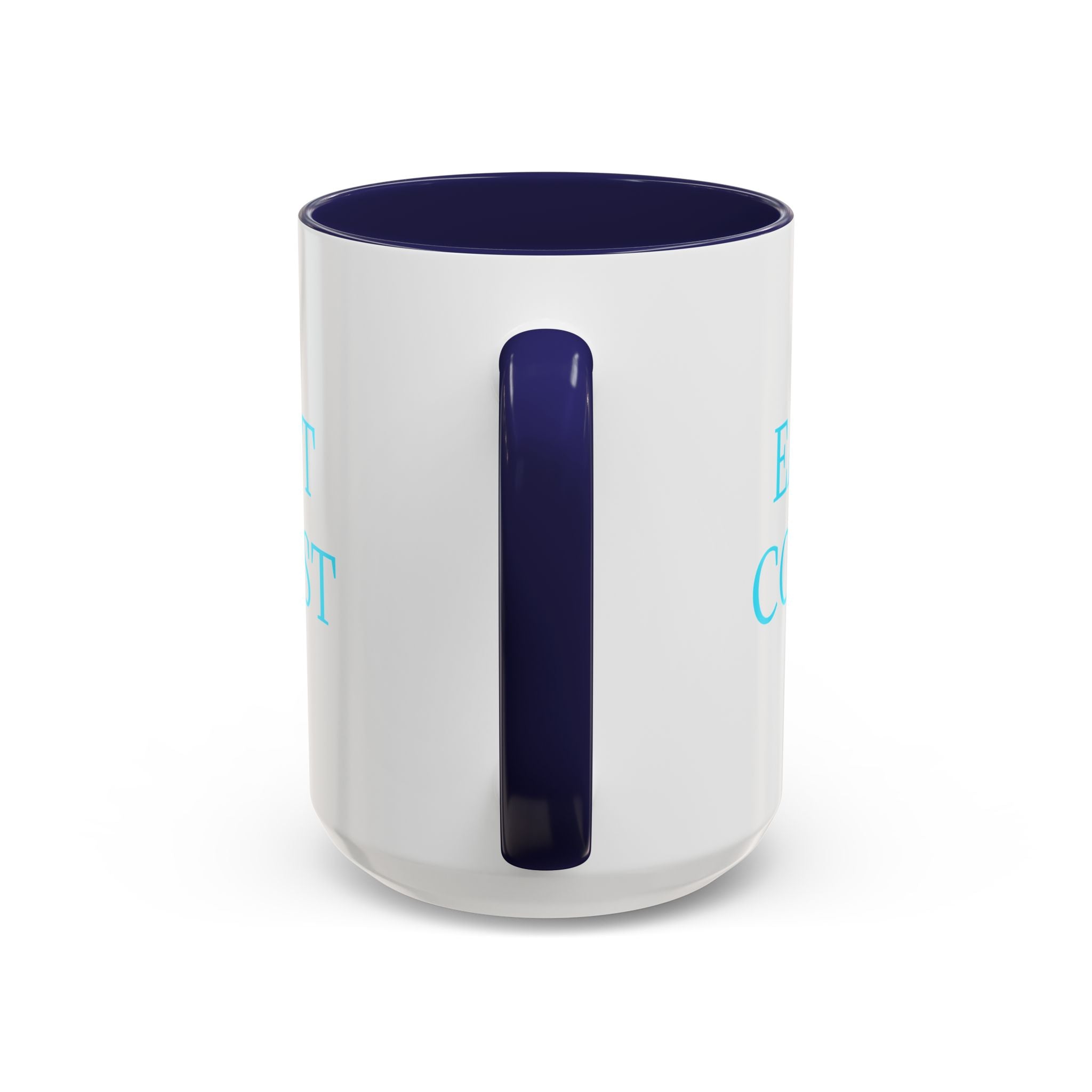 EAST Coast Coffee Mug — Coastal Blue Accent Ceramic Mug (11/15oz)