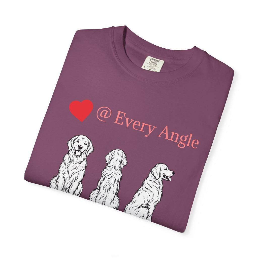 Golden Retriever Love T-Shirt — “@ Every Angle” Dog Portrait Tee - We can Customize with your dog breed