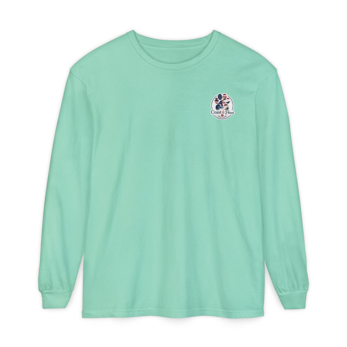 Patriotic Coast & Paws Signature Long Sleeve T‑Shirt