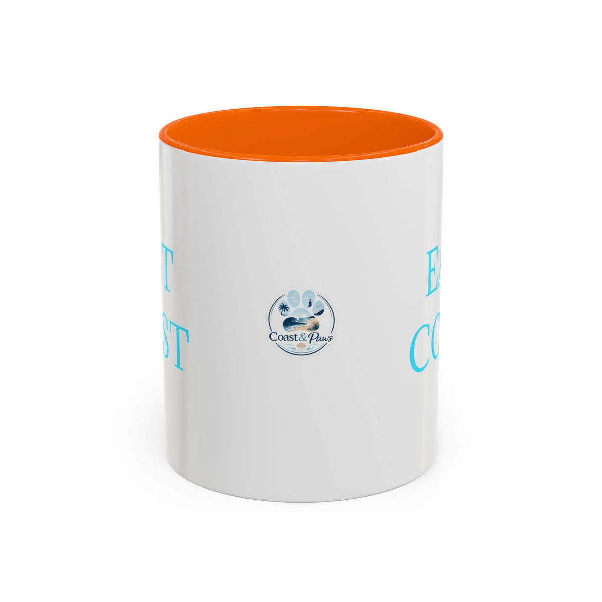 EAST Coast Coffee Mug — Coastal Blue Accent Ceramic Mug (11/15oz)