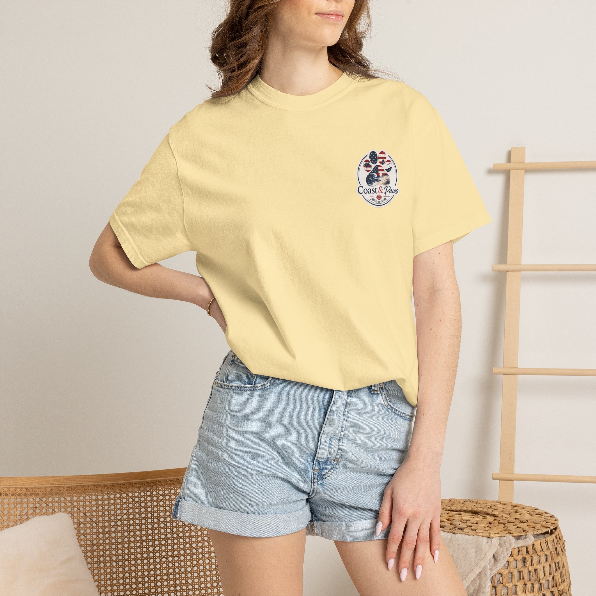 Coast & Paws Signature (Red, White & Blue) Unisex Garment-Dyed T-shirt