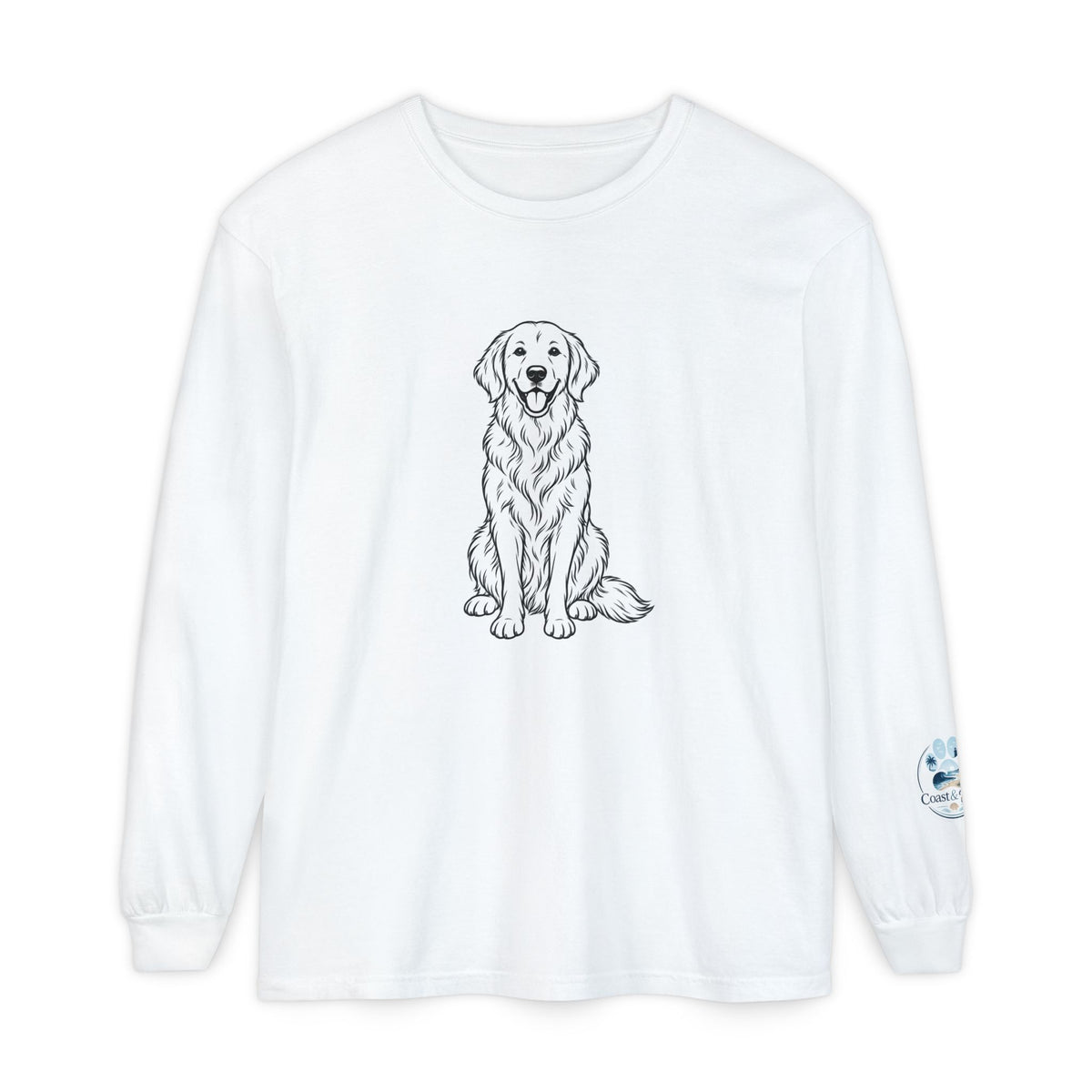 Golden Retriever Front & Back Unisex Long Sleeve Tee