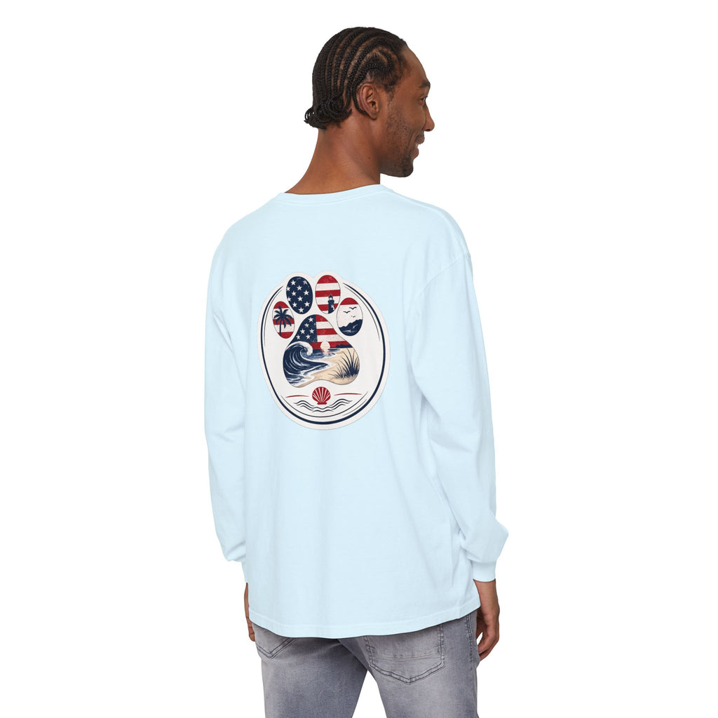 Patriotic Coast & Paws Signature Long Sleeve T‑Shirt