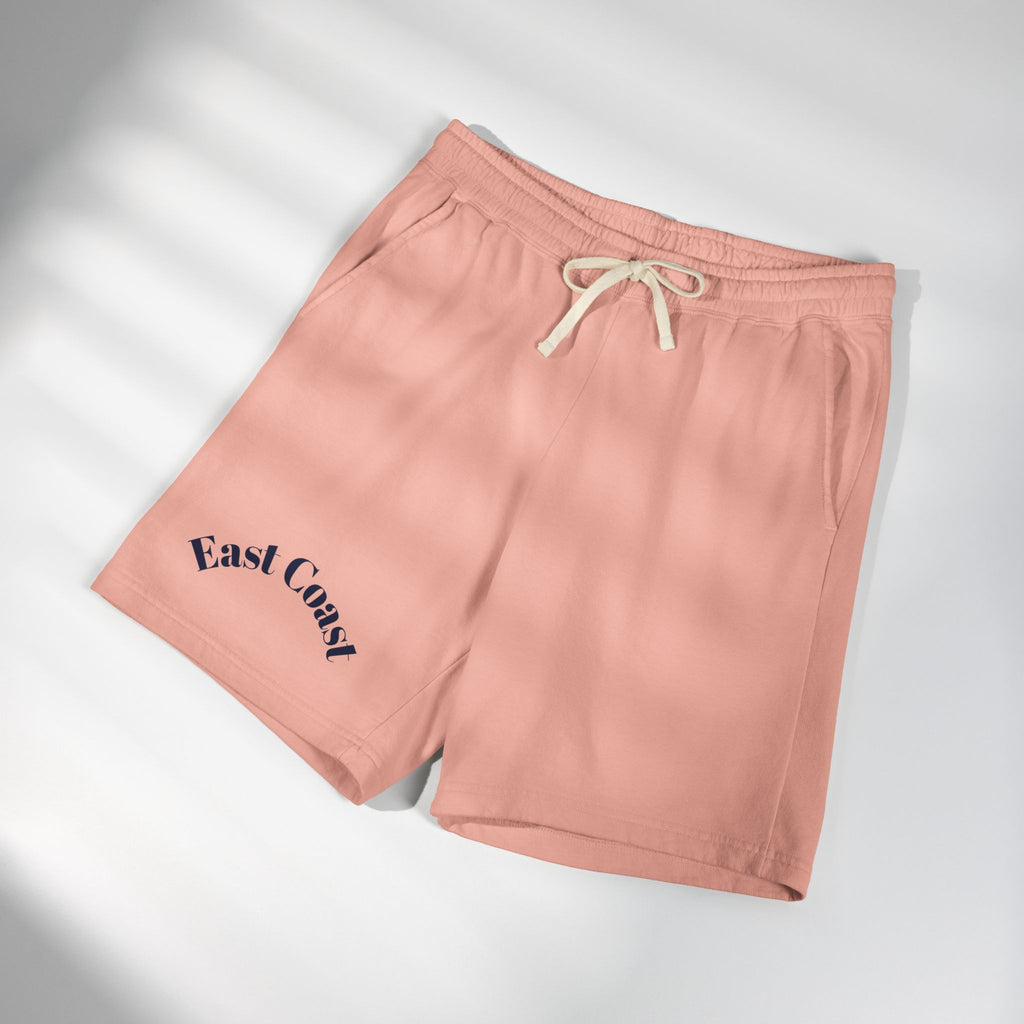 East Coast Graphic Sweat Shorts — Lightweight Garment-Dyed Fleece