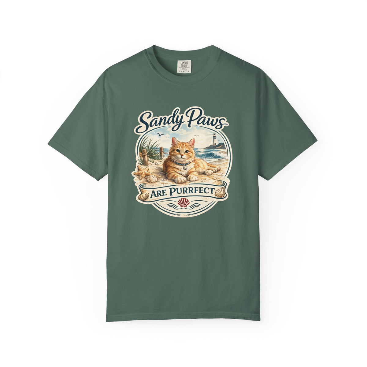 Sandy Paws Are Purrfect Beach Cat T-Shirt