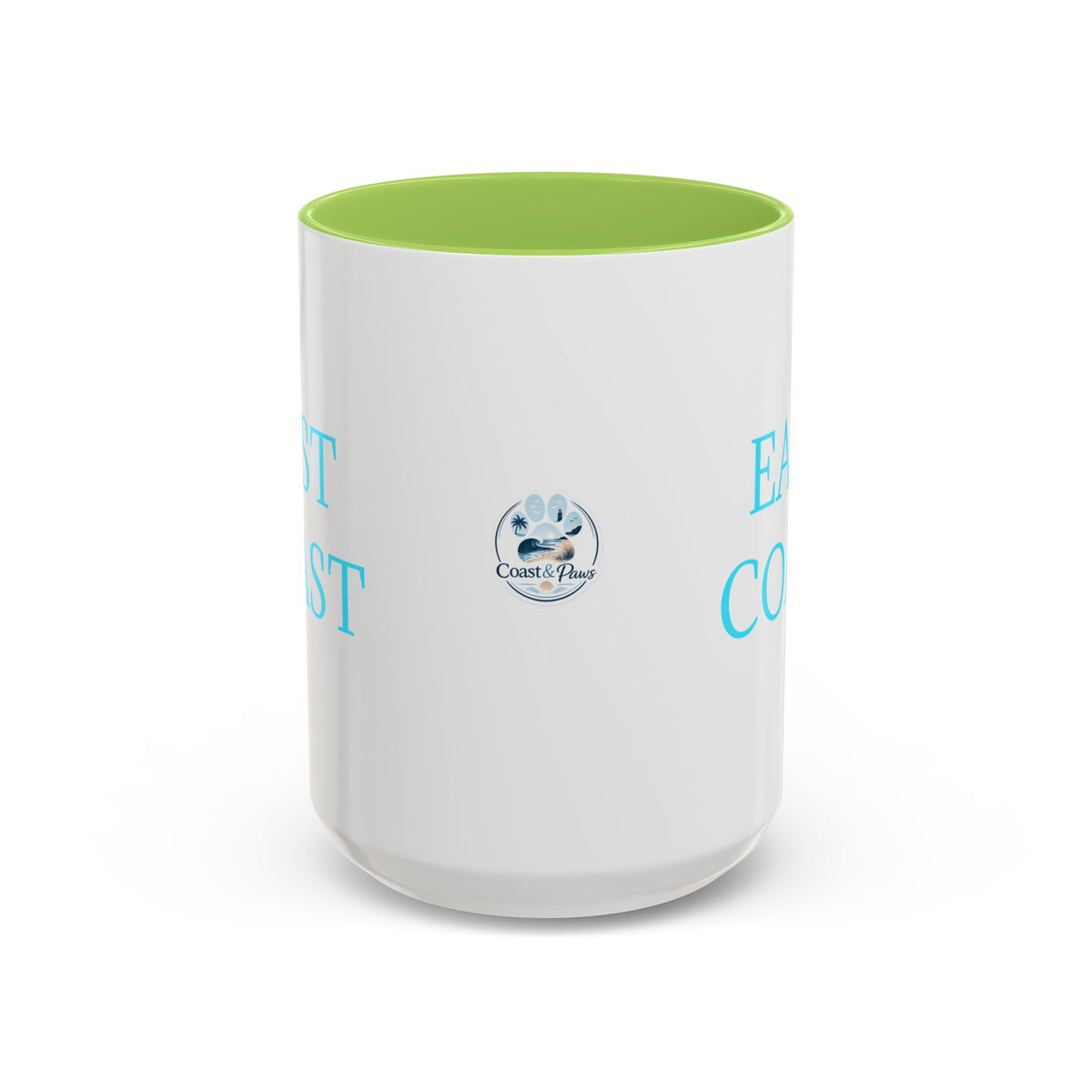 EAST Coast Coffee Mug — Coastal Blue Accent Ceramic Mug (11/15oz)