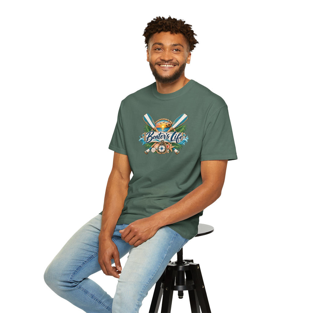 Boater's Life T-Shirt — Nautical Oars & Compass Beach Tee