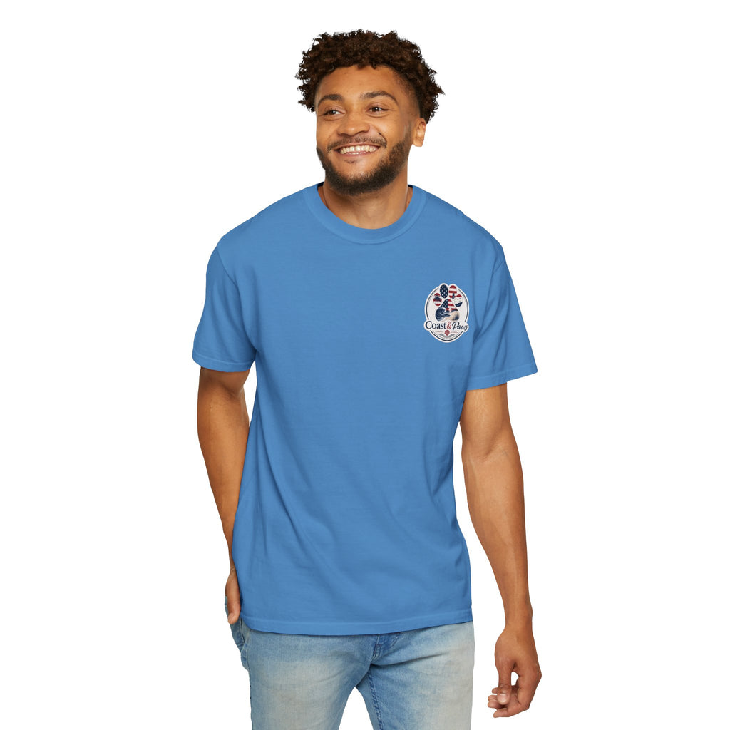 Coast & Paws Signature (Red, White & Blue) Unisex Garment-Dyed T-shirt