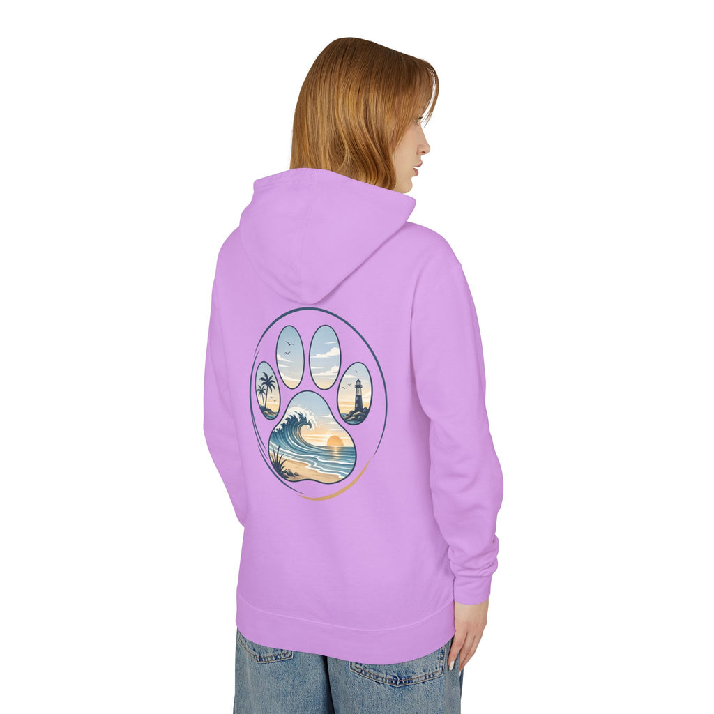 Coast & Paws Signature (Coastal Blue) Hoodie | Unisex Garment Dyed