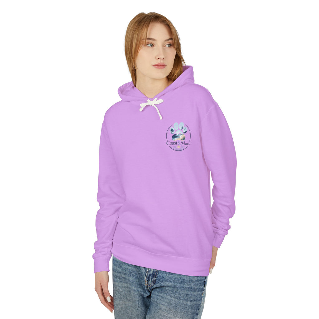 Coast & Paws Signature (Coastal Blue) Hoodie | Unisex Garment Dyed