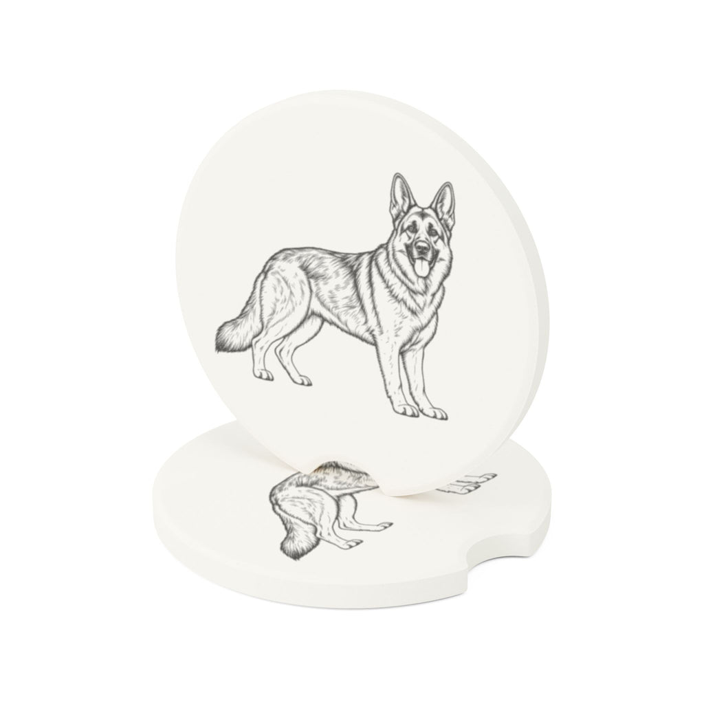 German Shepherd Soapstone Car Coaster