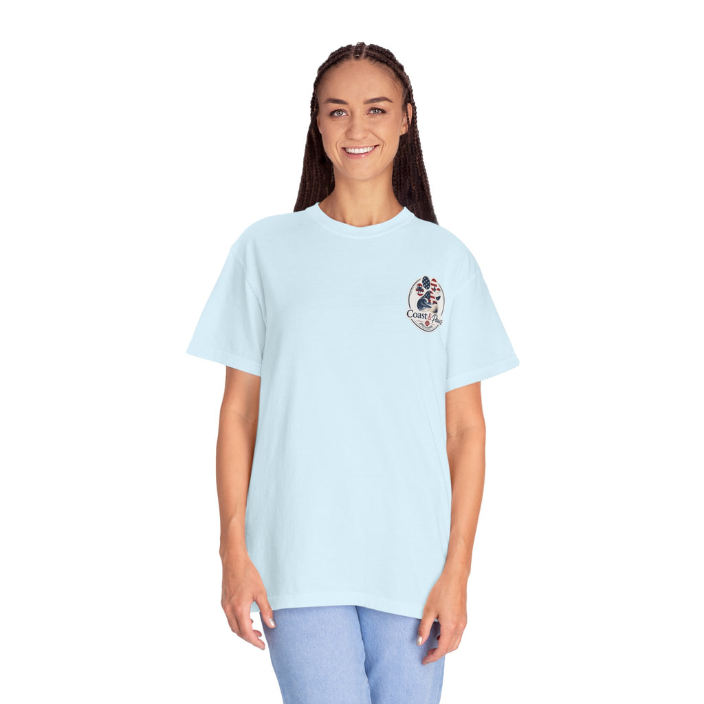 Coast & Paws Signature (Red, White & Blue) Unisex Garment-Dyed T-shirt