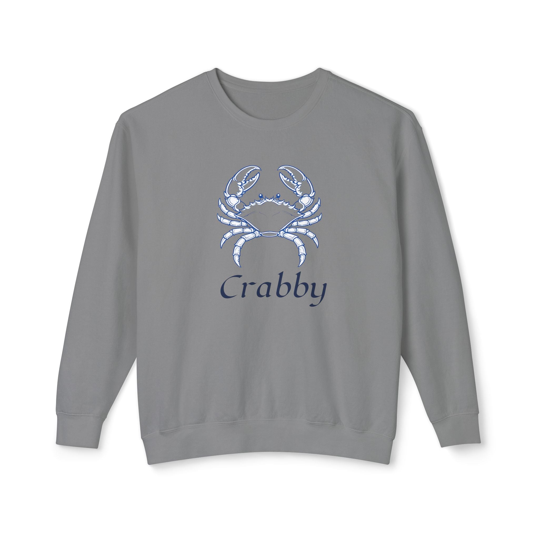 Crabby Blue Crab Sweatshirt — Coastal Nautical Crewneck