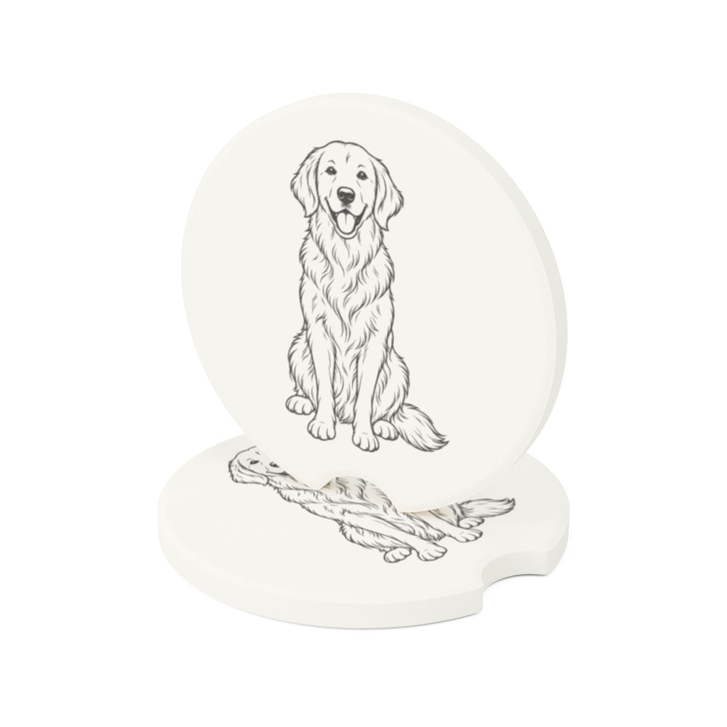 Golden Retriever Soapstone Car Coaster