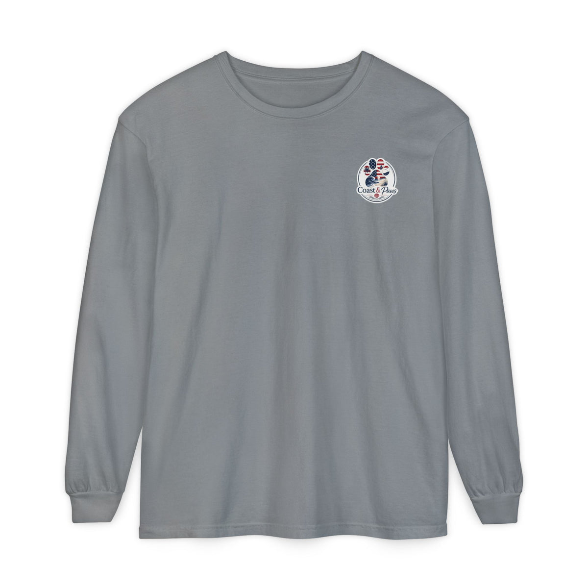 Patriotic Coast & Paws Signature Long Sleeve T‑Shirt