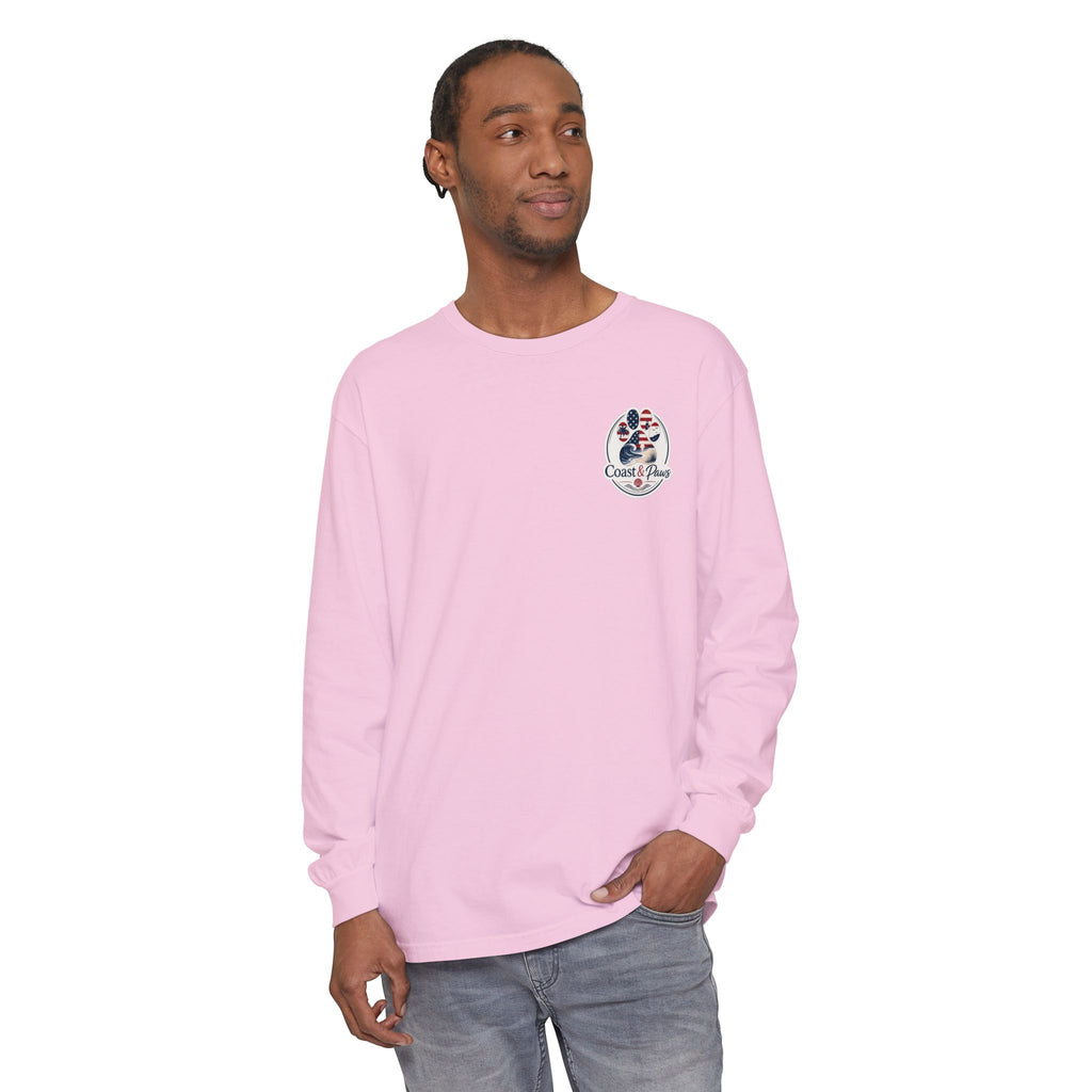 Patriotic Coast & Paws Signature Long Sleeve T‑Shirt