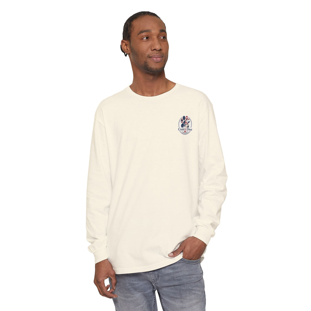 Patriotic Coast & Paws Signature Long Sleeve T‑Shirt