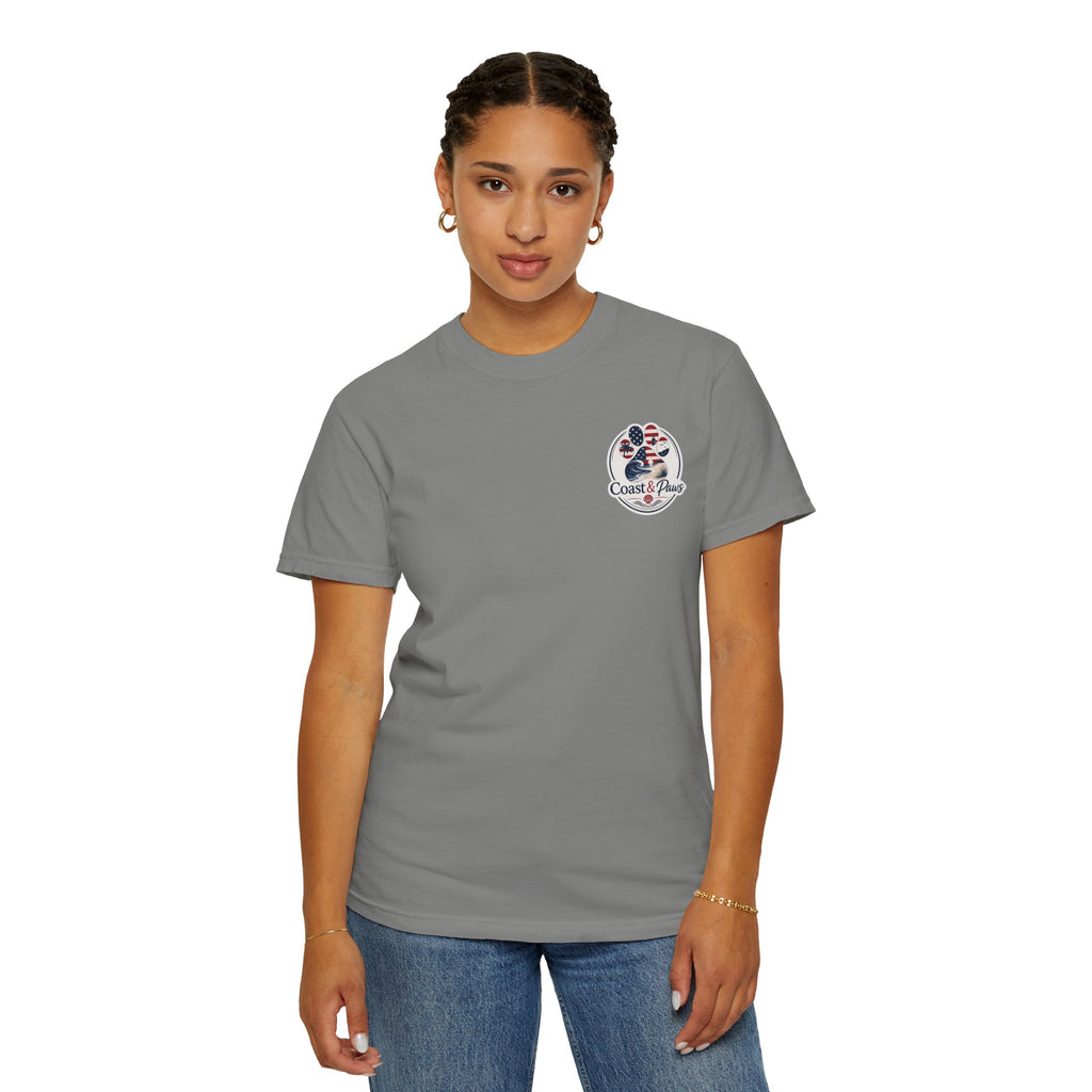 Coast & Paws Signature (Red, White & Blue) Unisex Garment-Dyed T-shirt