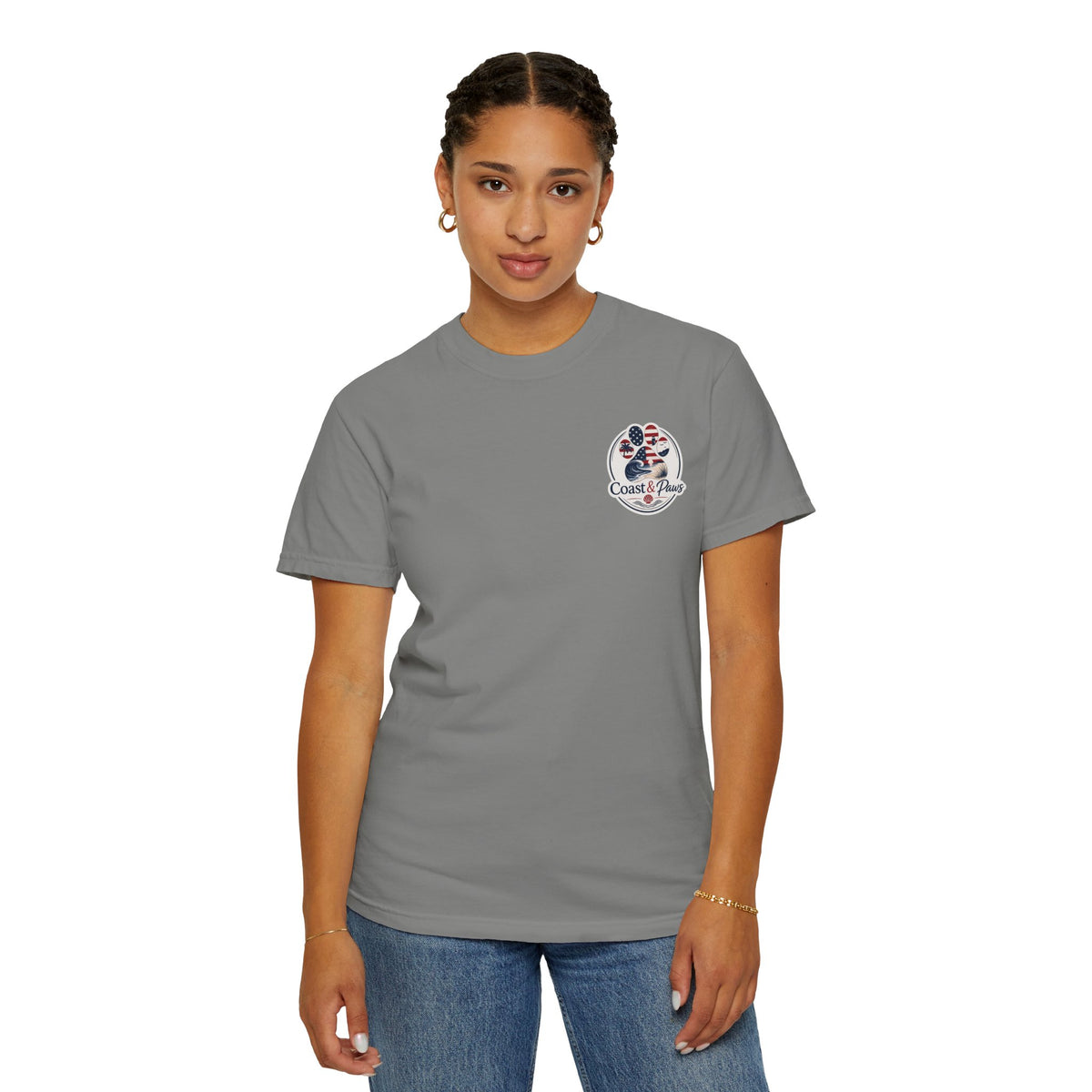 Coast & Paws Signature (Red, White & Blue) Unisex Garment-Dyed T-shirt