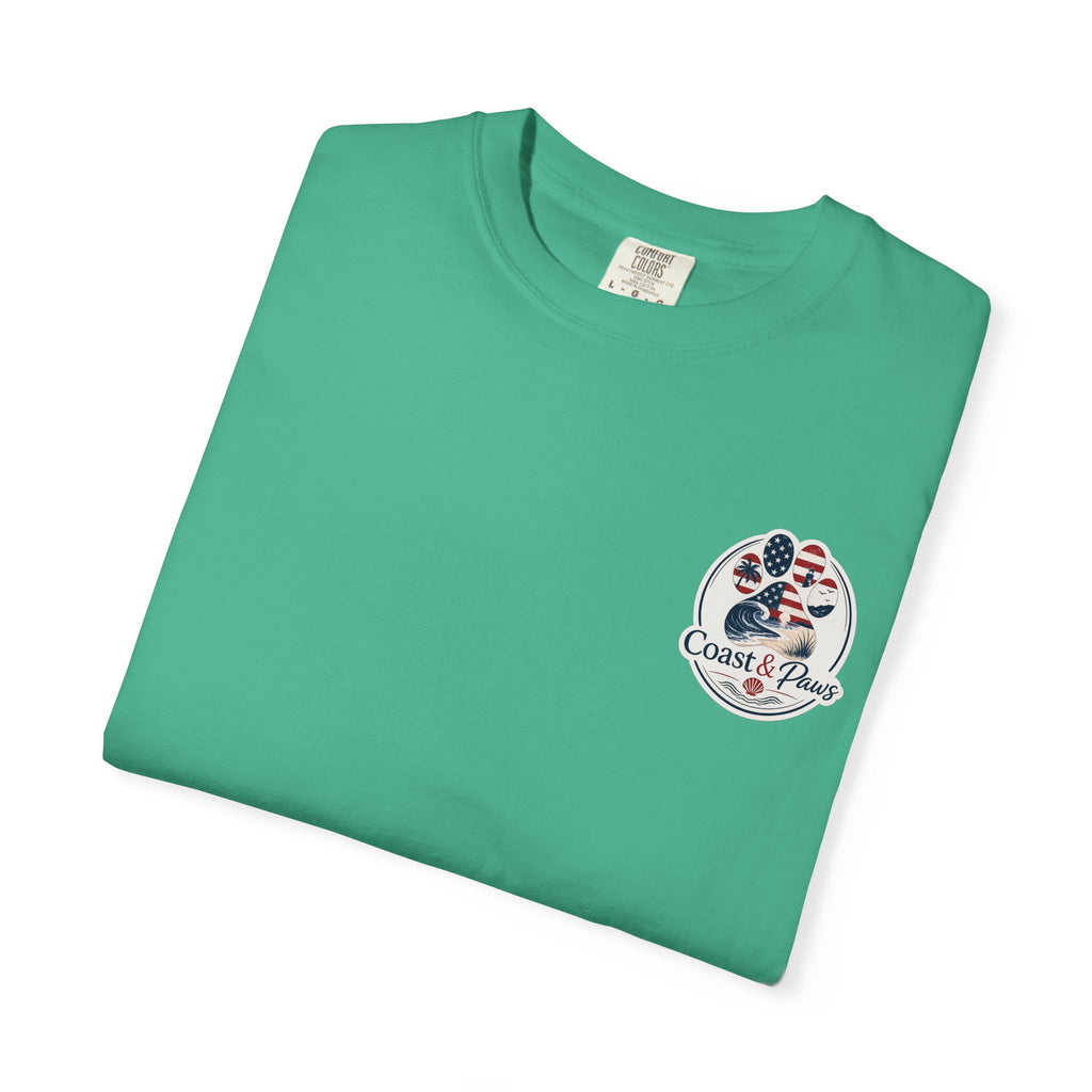 Coast & Paws Signature (Red, White & Blue) Unisex Garment-Dyed T-shirt