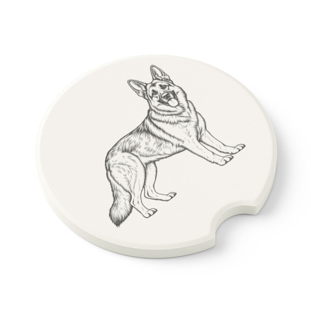 German Shepherd Soapstone Car Coaster
