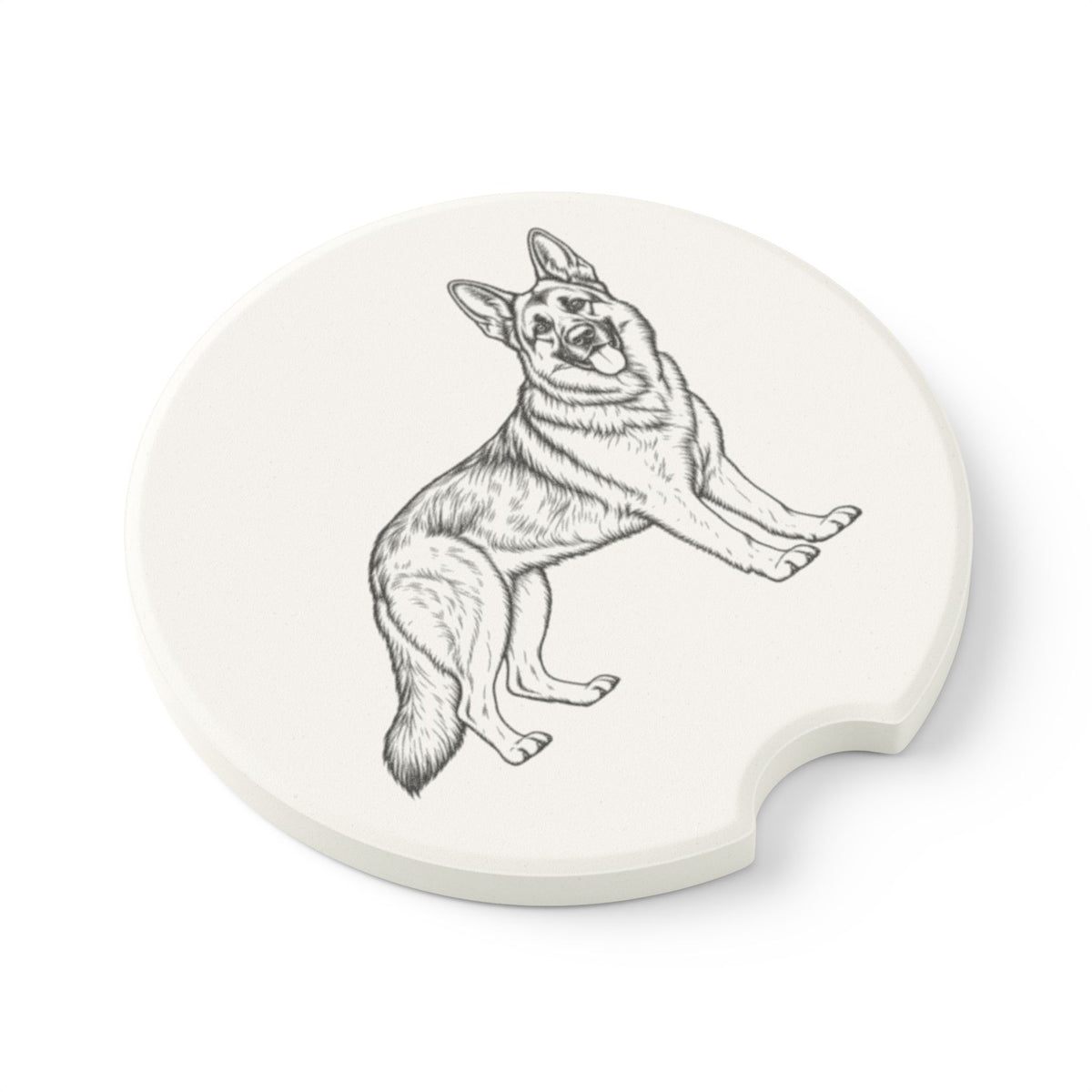 German Shepherd Soapstone Car Coaster