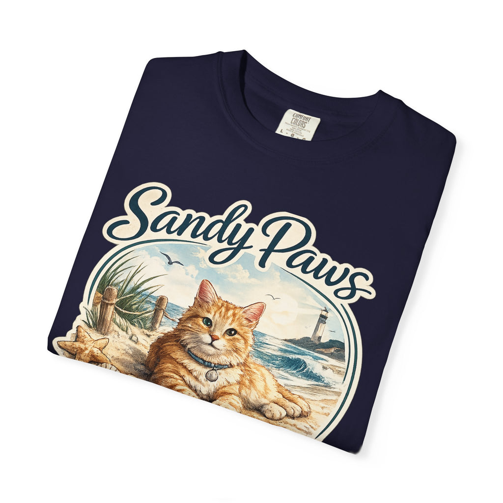 Sandy Paws Are Purrfect Beach Cat T-Shirt