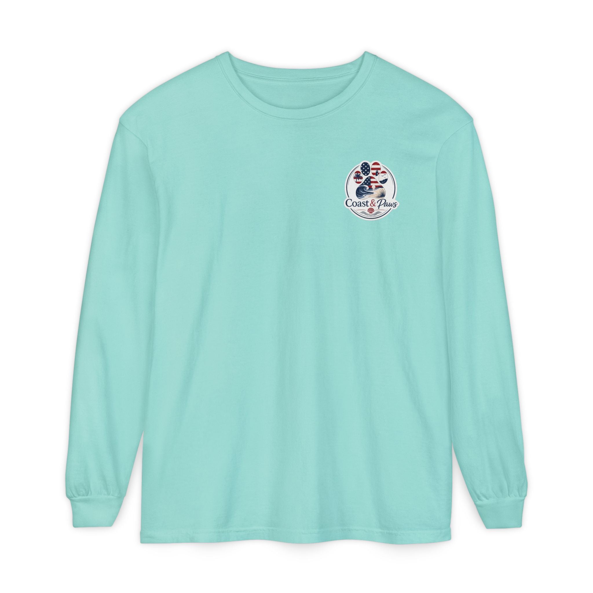 Patriotic Coast & Paws Signature Long Sleeve T‑Shirt