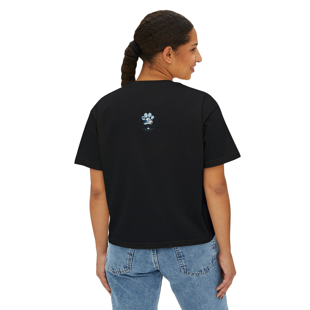 I'm Awake and Ready to Be a Problem Boxy Crop Tee — Bold Feminine Graphic Shirt