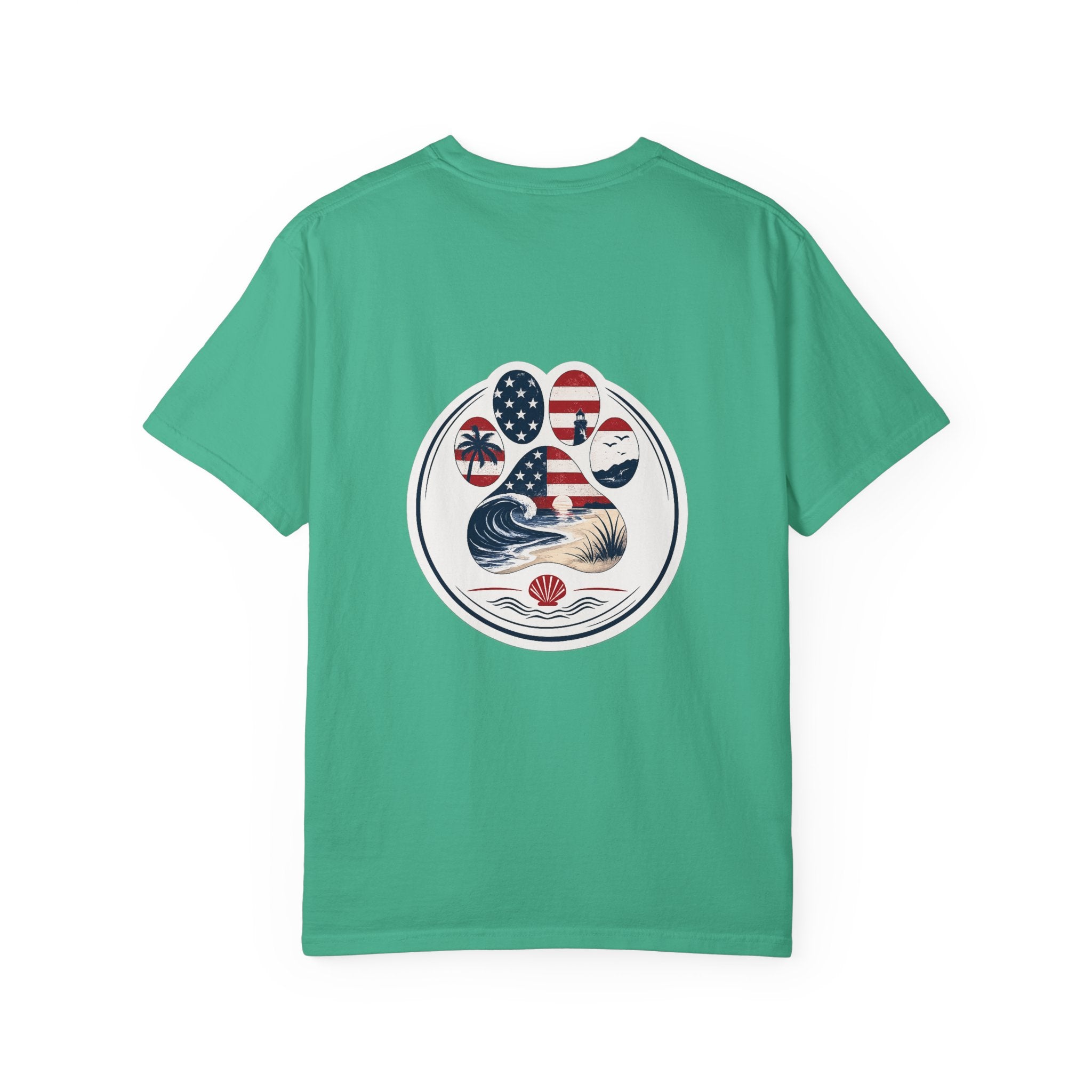 Coast & Paws Signature (Red, White & Blue) Unisex Garment-Dyed T-shirt
