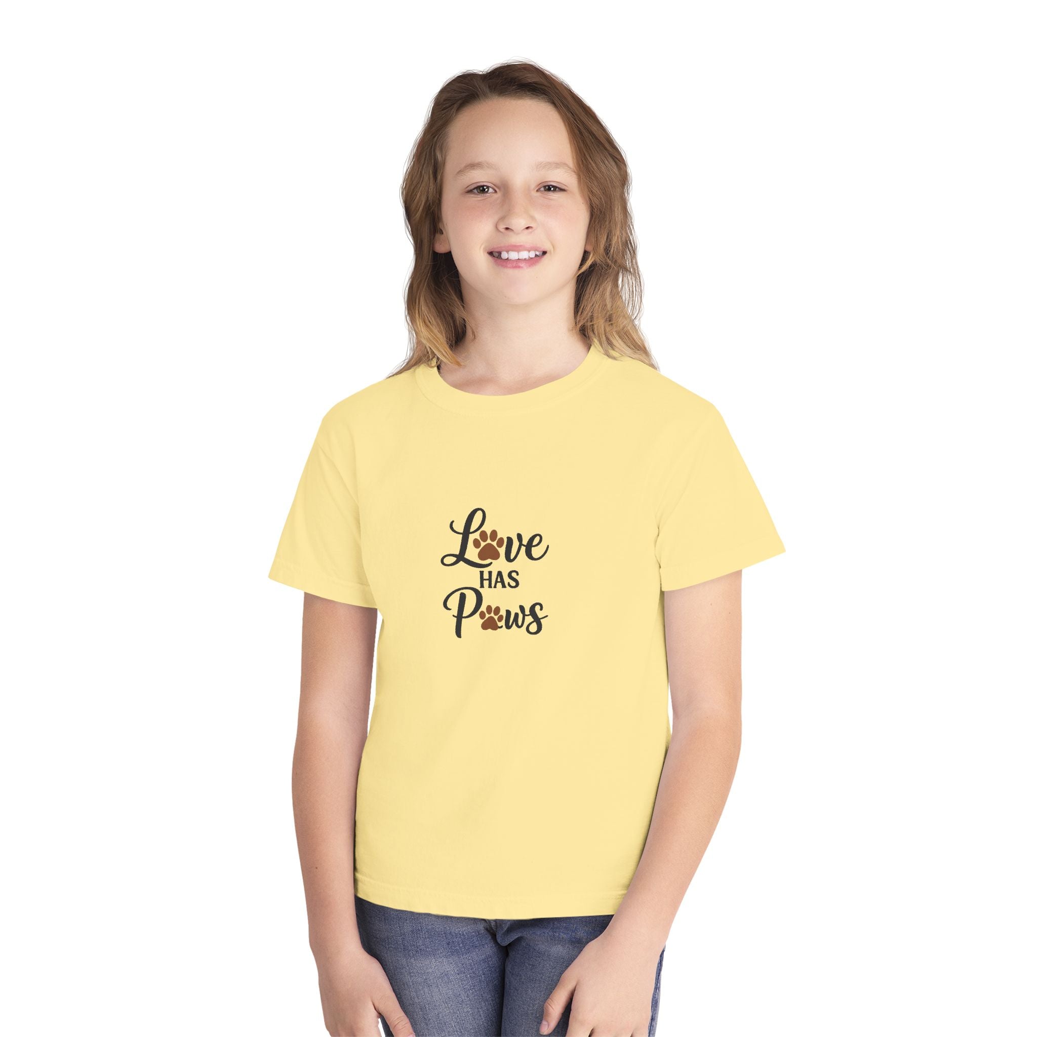 Youth Tee — "Love Has Paws" Puppy Lover Shirt