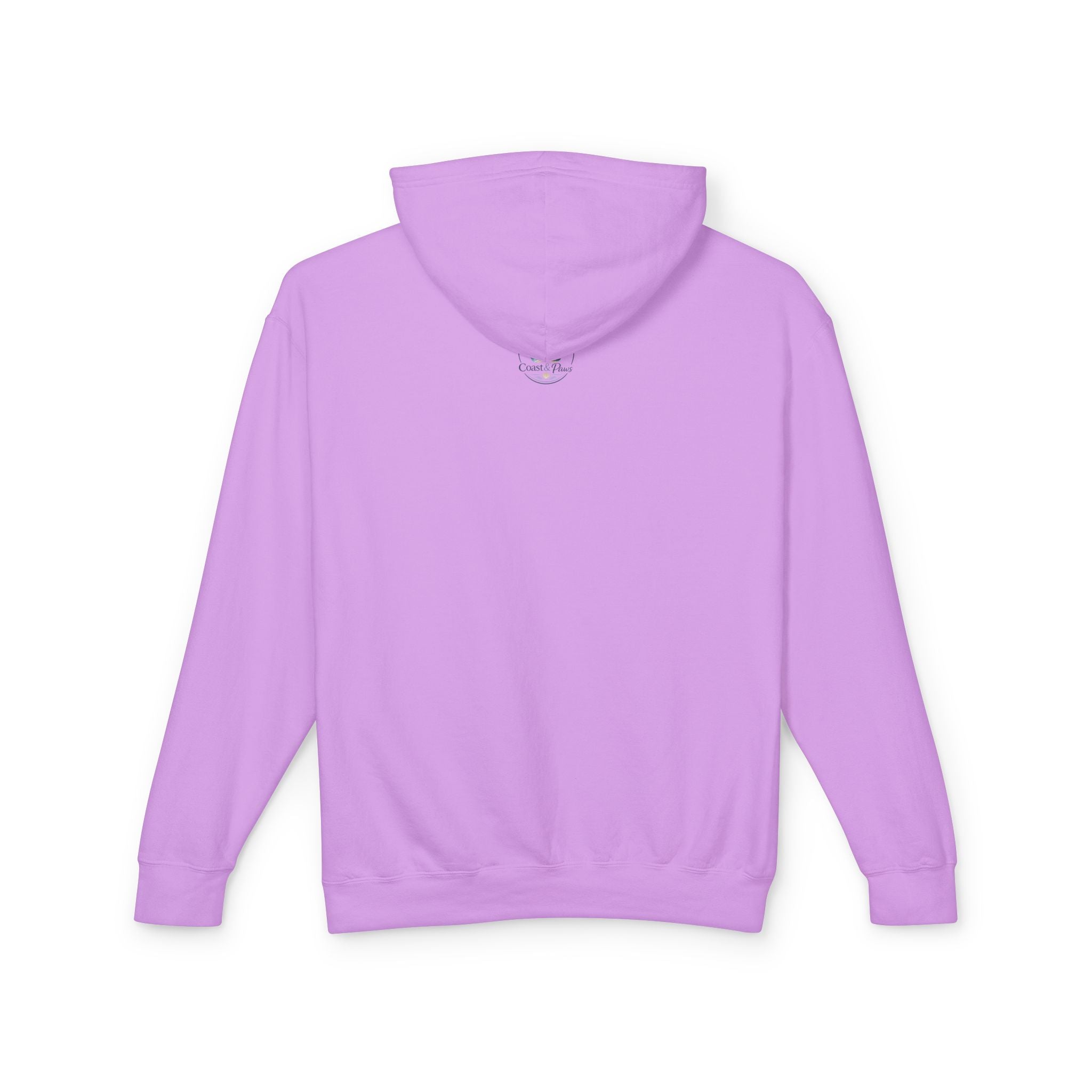 Beach Bum Dog Mom Hoodie — Paw Print Lightweight Comfort Colors Hooded Sweatshirt