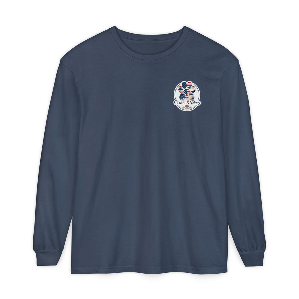 Patriotic Coast & Paws Signature Long Sleeve T‑Shirt