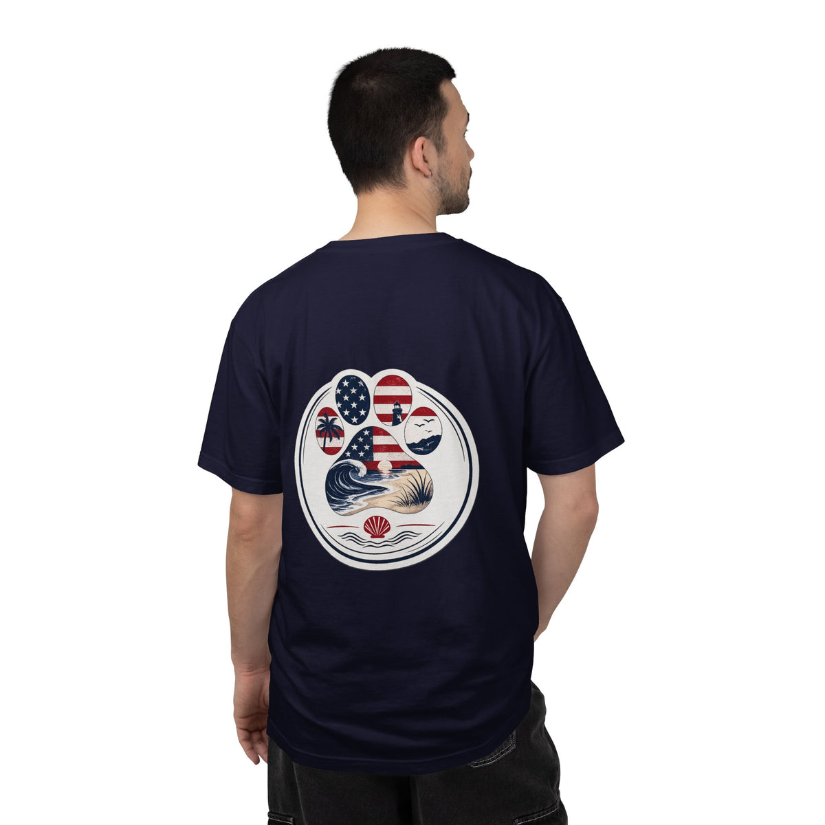Coast & Paws Signature (Red, White & Blue) Unisex Garment-Dyed T-shirt