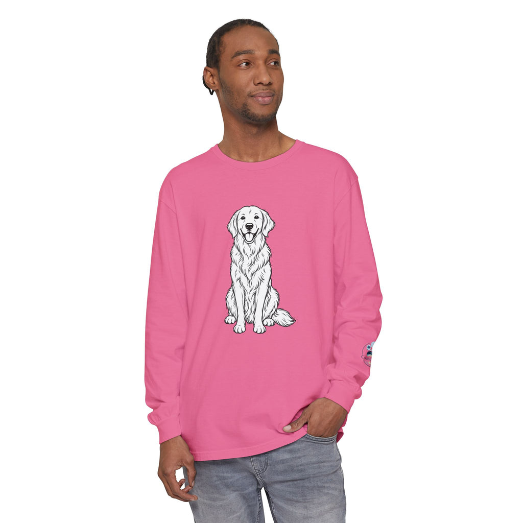 Golden Retriever Front & Back Unisex Long Sleeve Tee