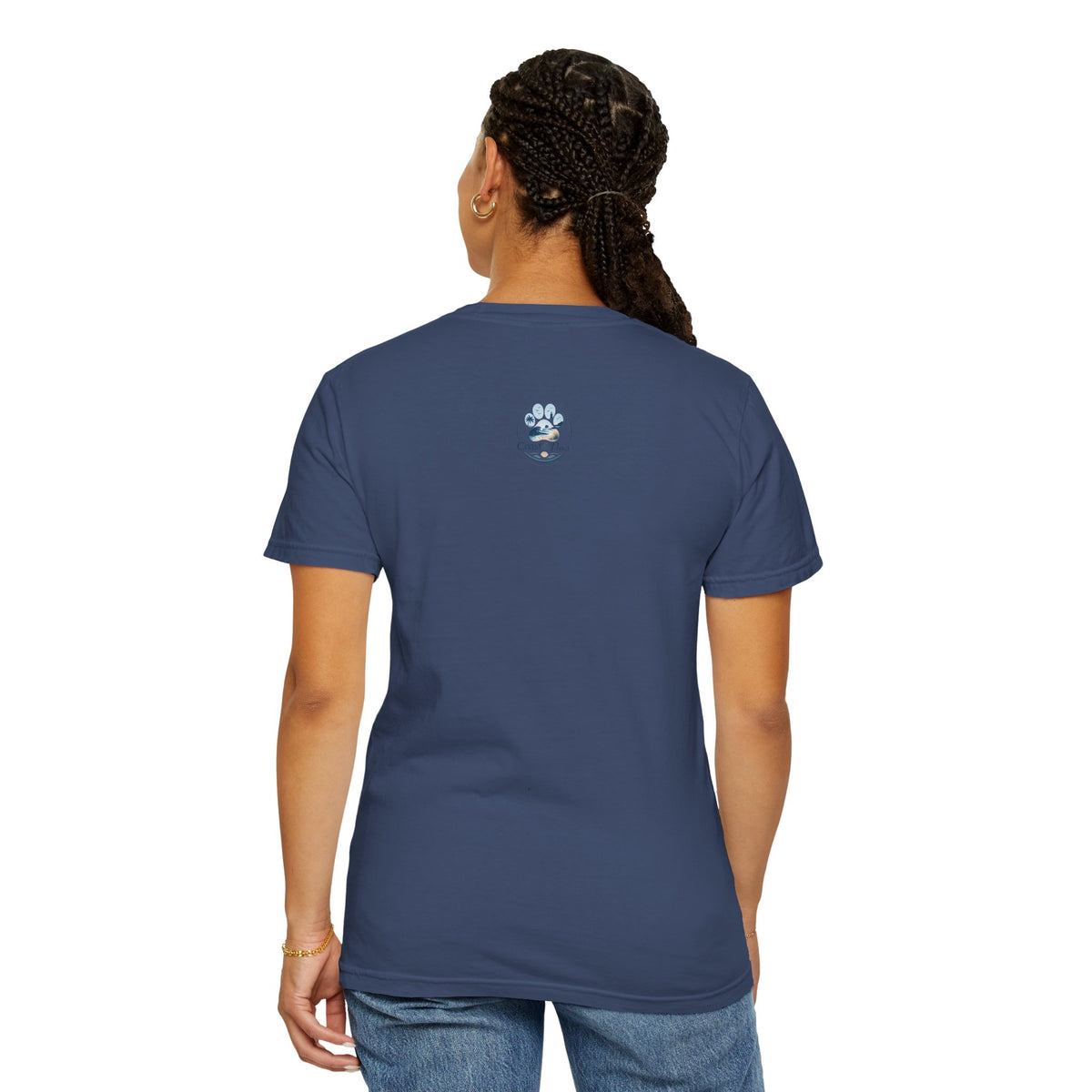 Ocean Paw Surf T-Shirt — Beach Sunset Paw Print Tee