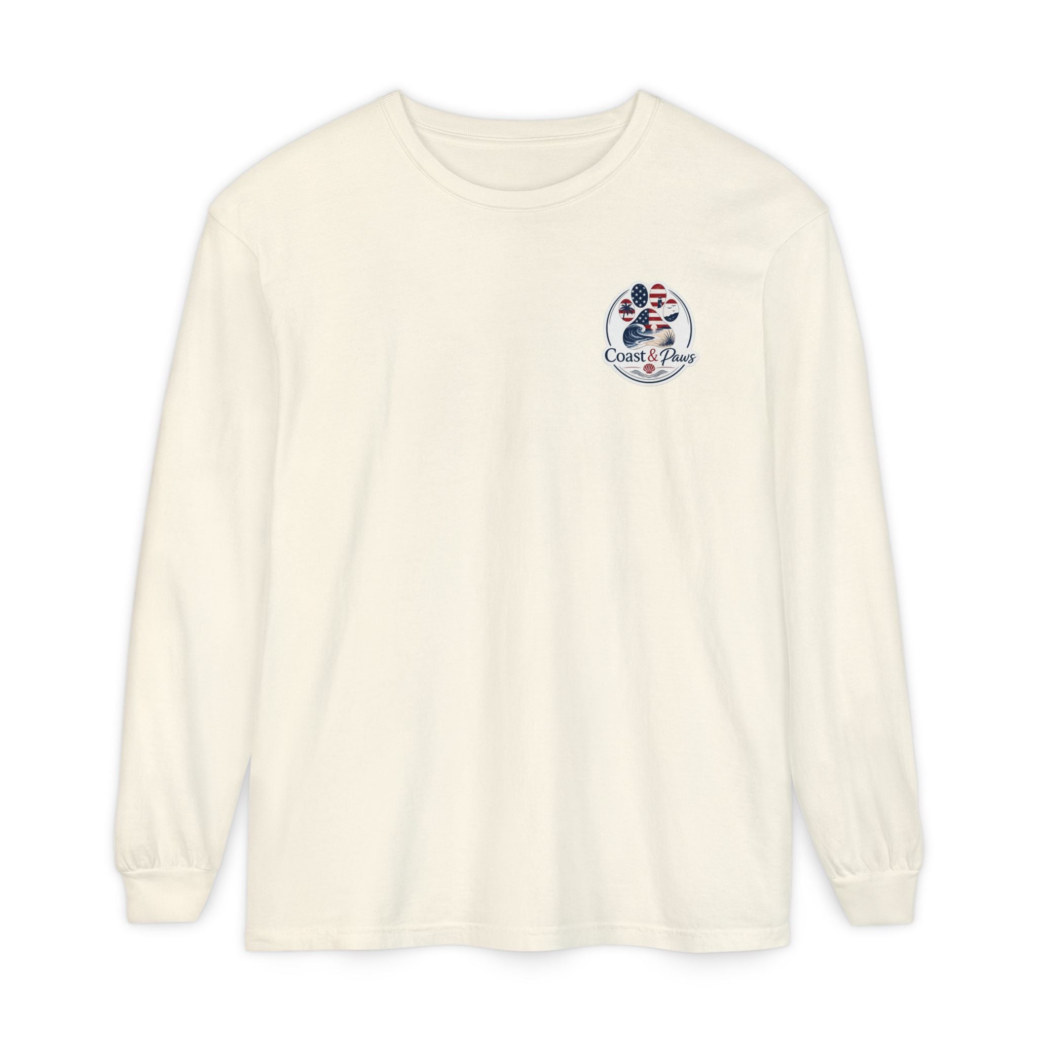 Patriotic Coast & Paws Signature Long Sleeve T‑Shirt