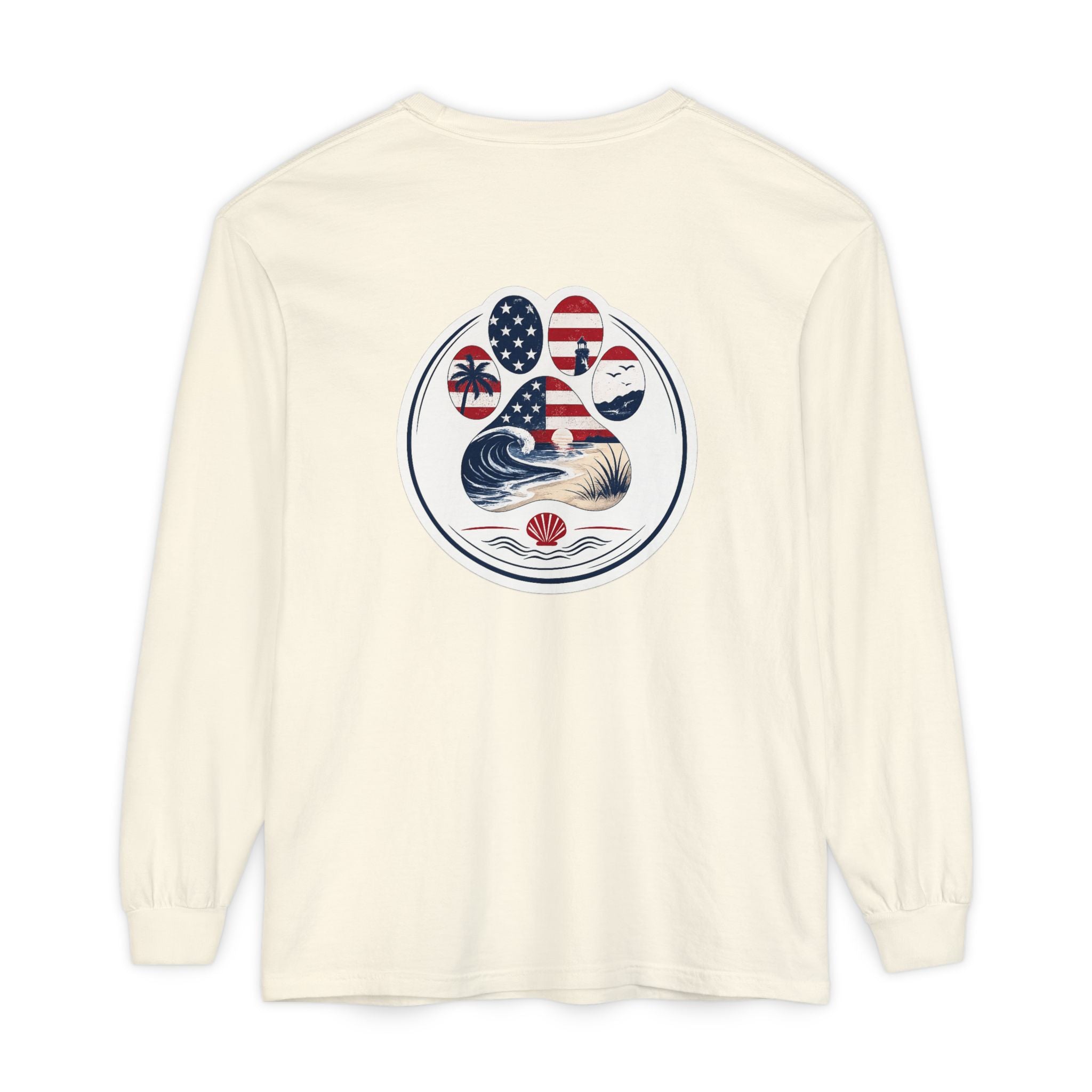 Patriotic Coast & Paws Signature Long Sleeve T‑Shirt