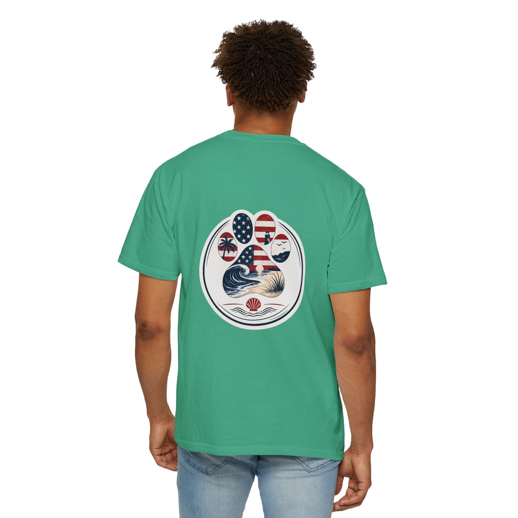 Coast & Paws Signature (Red, White & Blue) Unisex Garment-Dyed T-shirt