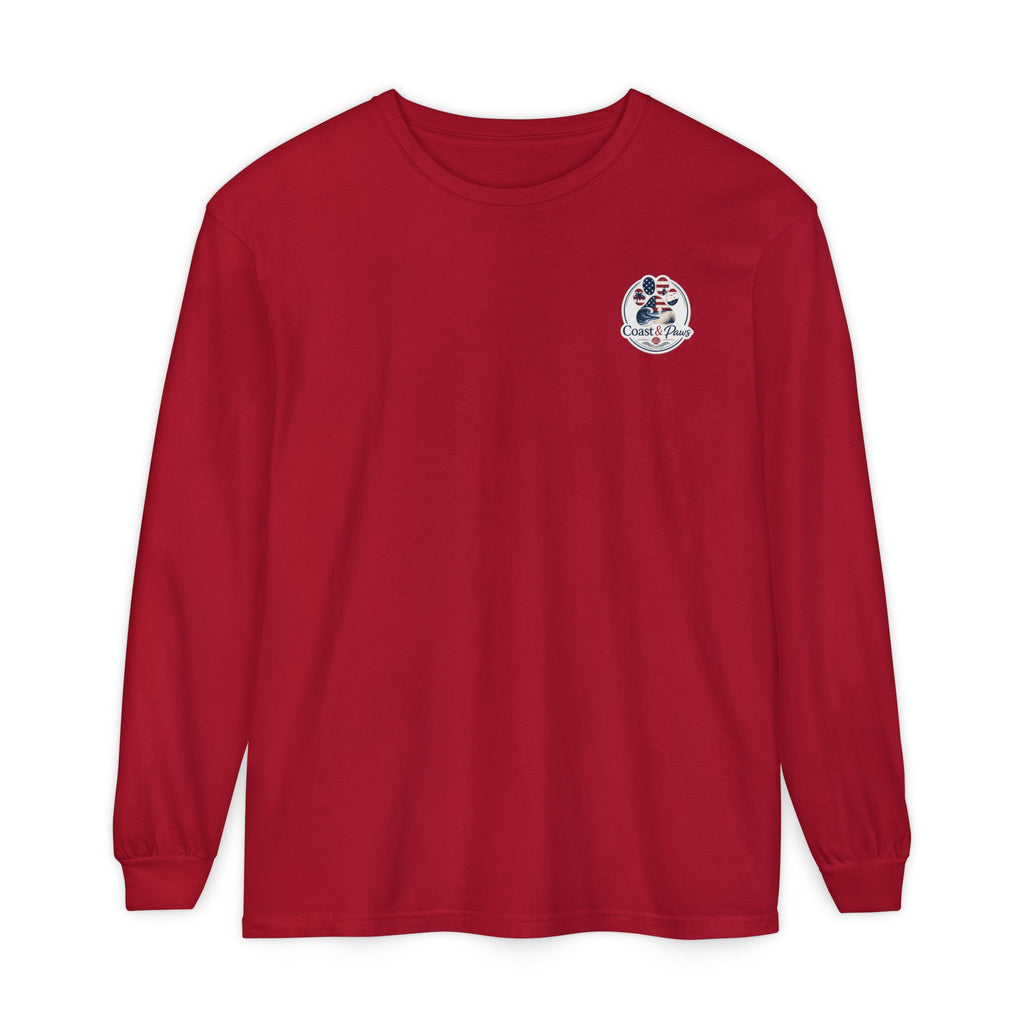 Patriotic Coast & Paws Signature Long Sleeve T‑Shirt