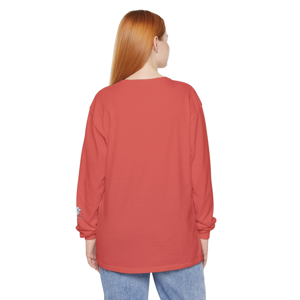 Jeep Girl Long Sleeve Tee — Fall Adventure Pumpkins & Dog Graphic