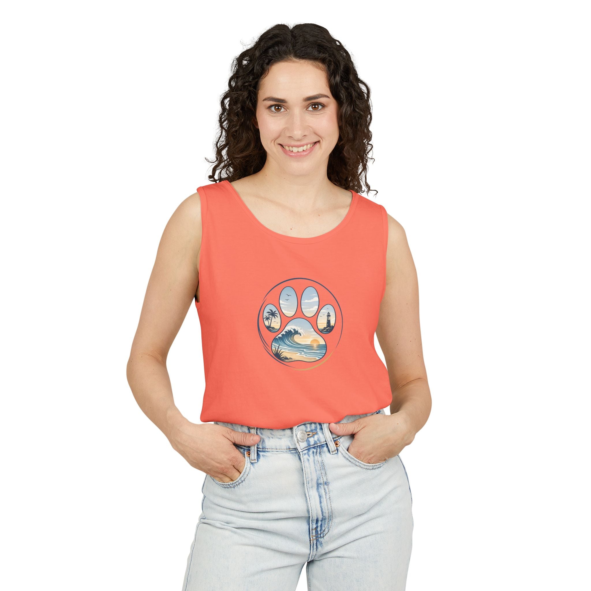 Coast & Paws Signature Unisex Surf Tank Top — Beach Vibes Tank