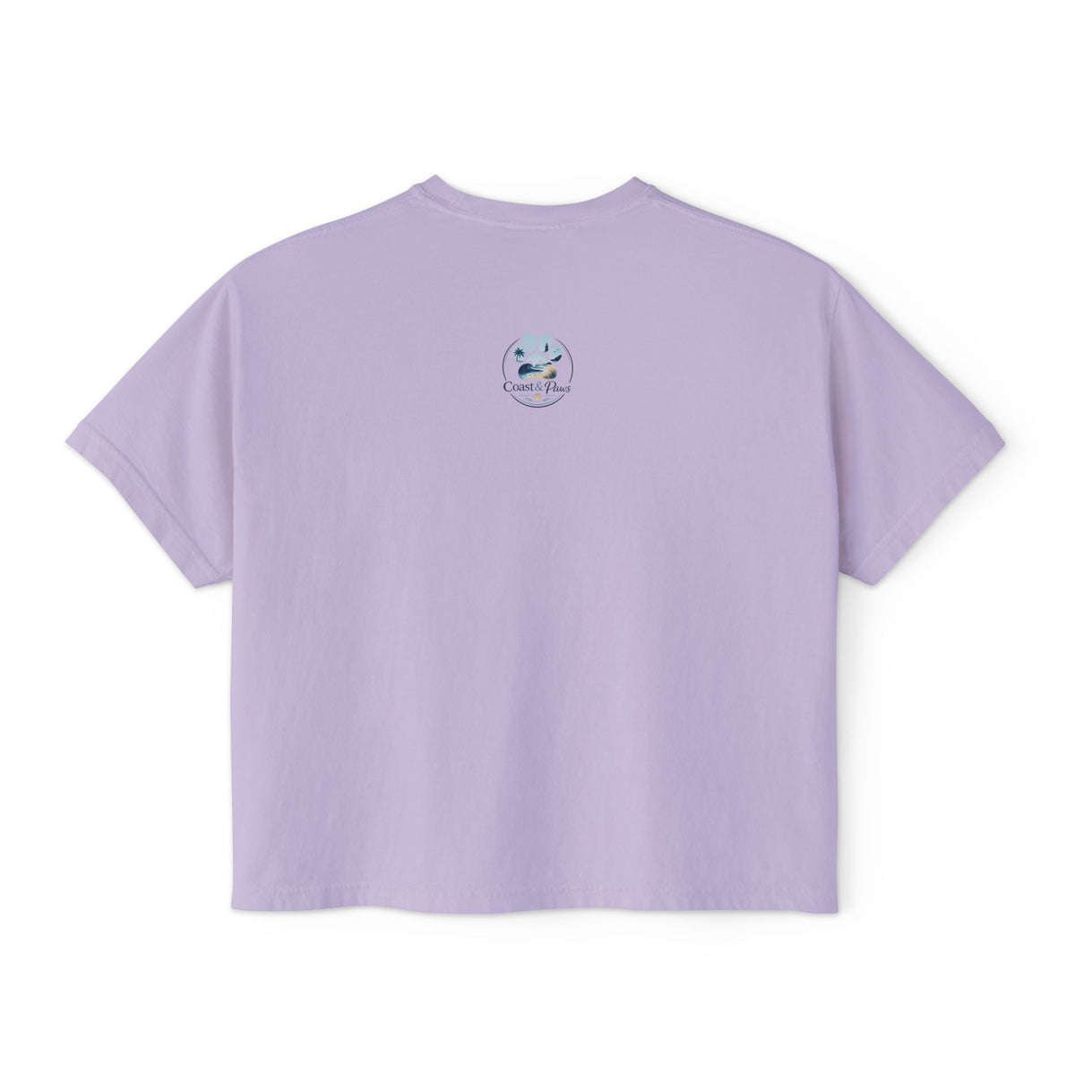 Love Has Paws Boxy Tee — Women’s Cute Cat & Dog Paw Comfort Colors Graphic Shirt