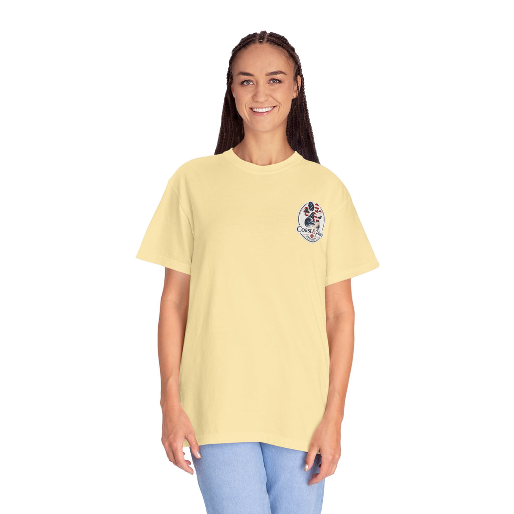 Coast & Paws Signature (Red, White & Blue) Unisex Garment-Dyed T-shirt