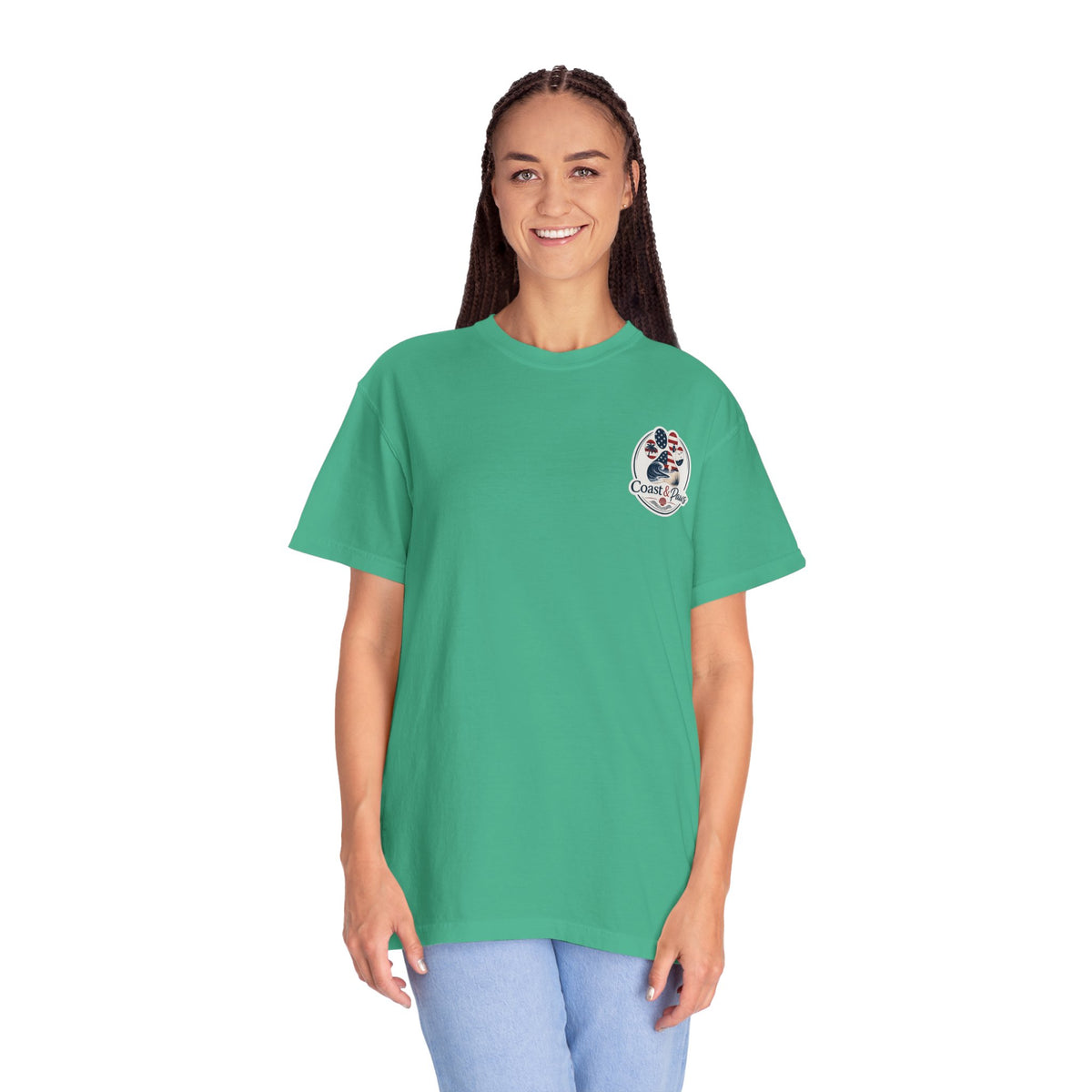 Coast & Paws Signature (Red, White & Blue) Unisex Garment-Dyed T-shirt