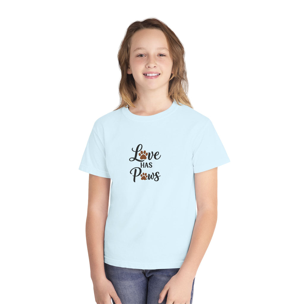 Youth Tee — "Love Has Paws" Puppy Lover Shirt